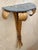 Gold Vintage Gilt Metal and Marble Wall Console For Sale - Image 8 of 13