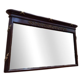 Louis XVI Style Mahogany and Gilt Mirror, 1950s For Sale