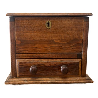 Antique English Mahogany Box Salesman's Sample Chest For Sale