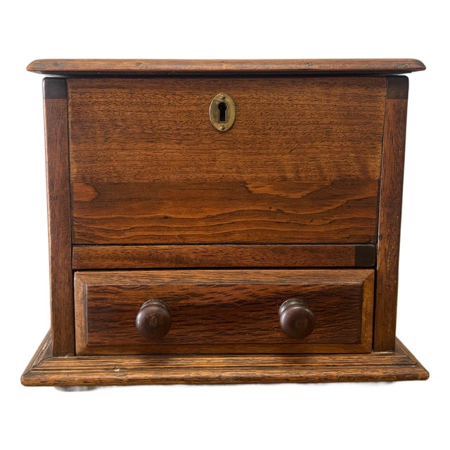 Antique English Mahogany Box Salesman's Sample Chest For Sale