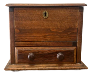 Antique English Mahogany Box Salesman's Sample Chest