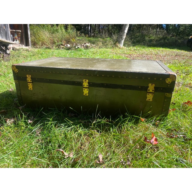 Vintage Travel Trunk For Sale - Image 4 of 11