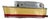 Mid 20th Century Novelty Sarome Japan Cruise Ship Enameled Lighter, Yellow & Red For Sale