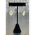 Vintage 925 Silver Drop Earrings With Green Gemstone For Sale - Image 4 of 12