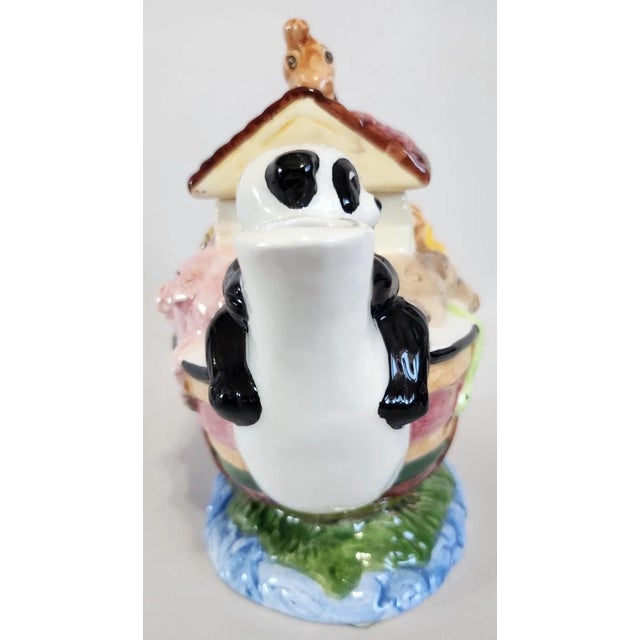 Vintage Noah's Ark Teapot Hand Painted Ceramic W/Lid New World Specialties Nwot For Sale In Chicago - Image 6 of 14