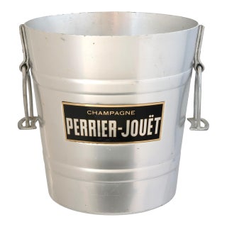 Vintage Perrier-Jouët Champagne Bucket With Equestrian Stirrup Handles For Sale