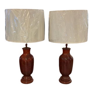 Mid 20th Century Hollywood Regency Attributed Marbro Table Lamps - a Pair For Sale