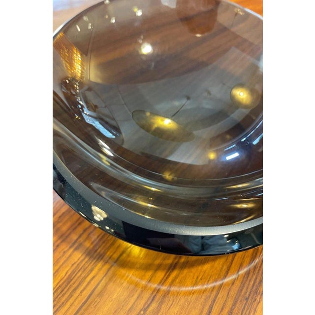 1970s Smoked Glass Catchall Dish, 1970s For Sale - Image 5 of 8