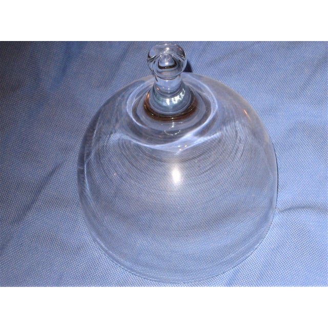 Mid-Century Domed Glass Cheese Platter For Sale - Image 9 of 10