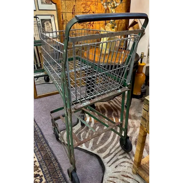 Early 20th Century Early 20th Century French Style Metal Grocery Cart - Display or Merchandising Piece, Decorative Object For Sale - Image 5 of 7