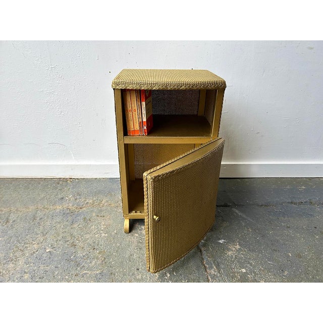 Vintage Two‑Tier Bedside Table in Woven Rattan, 1960s For Sale - Image 3 of 7