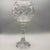 1980s Vintage Polish 24% Lead Crystal Candle Holder Goblet Hand Cut Diamond Pattern 9" For Sale - Image 5 of 11