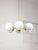 Vintage Italian Six-Arm Sputnik Chandelier with Opaline Shades For Sale - Image 16 of 18