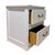 Brass Mid 20th Century Pair of Palm Beach Faux Bamboo White Nightstands With Woven Drawer Fronts & Brass Hardware For Sale - Image 8 of 8