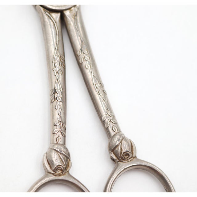 Traditional 1950s Clauss Cutlery Garden Club Silver Plated Shears For Sale - Image 3 of 7