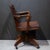 Early 20th Century Antique Solid Oak Banker's or Library Swivel Desk Chair c.1940 For Sale - Image 5 of 7
