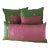 Set of 3 Pink & Green Silk Polka Dot Pillows For Sale