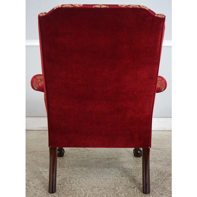Kindel Furniture Pair Kindel Winterthur Mahogany Wing Chairs For Sale - Image 4 of 18