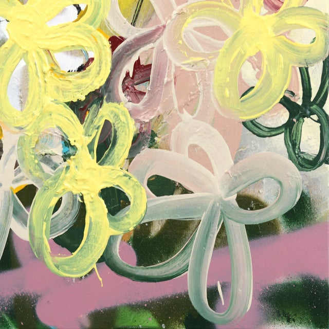 2020s A Lovely Bunch - Abstract Joyful Colorful Floral Graffiti Mixed Media Pop Original Artwork by Amber Goldhammer For Sale - Image 5 of 9