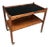 Rosewood Rolling Cart with Black Formica Top, 1960s For Sale