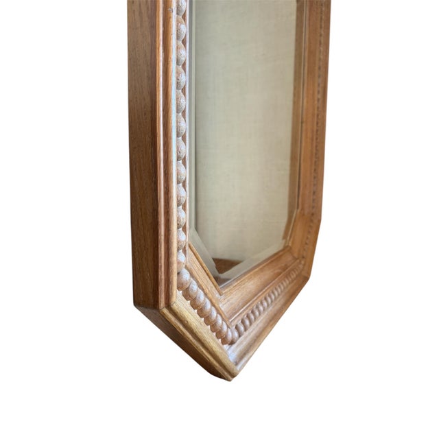 Traditional Large Octagonal Cerused-Oak Mirror For Sale - Image 3 of 6