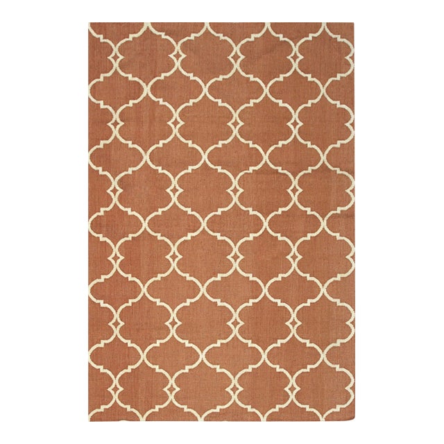 8x10 Opulent Delicate Yellow Geometric Modern Hand Knotted Carpet Rug For Sale
