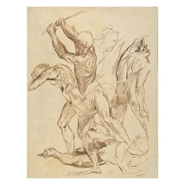 Eugène Delacroix, Combat of Naked Men, Serigraph For Sale - Image 4 of 4