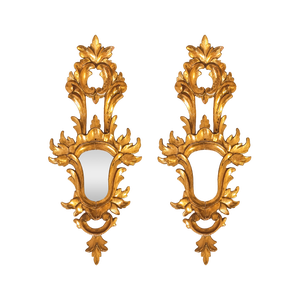 Vintage Baroque French Mirrors, 1940s, Set of 2