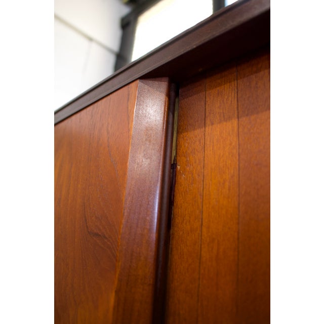Teak Tambour Wardrobe from Austinsuite, 1960s For Sale - Image 9 of 11
