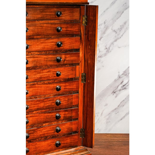 Amazing Antique Wellington Cabinet 19th Century English Wooden 10 Drawer Chest Collector Storage English Home Decor For Sale In New York - Image 6 of 17