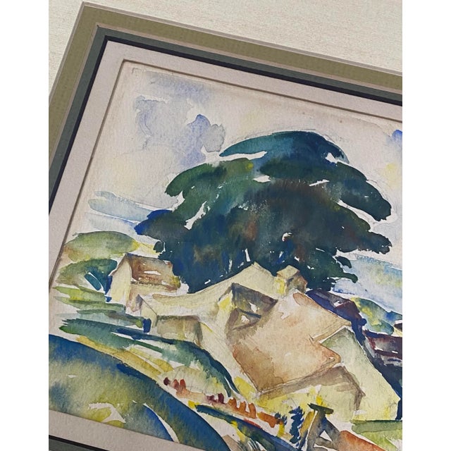 Sinclair Howell Ross "Cottage With an Ocean View" Original Watercolor C.1941 For Sale - Image 4 of 12