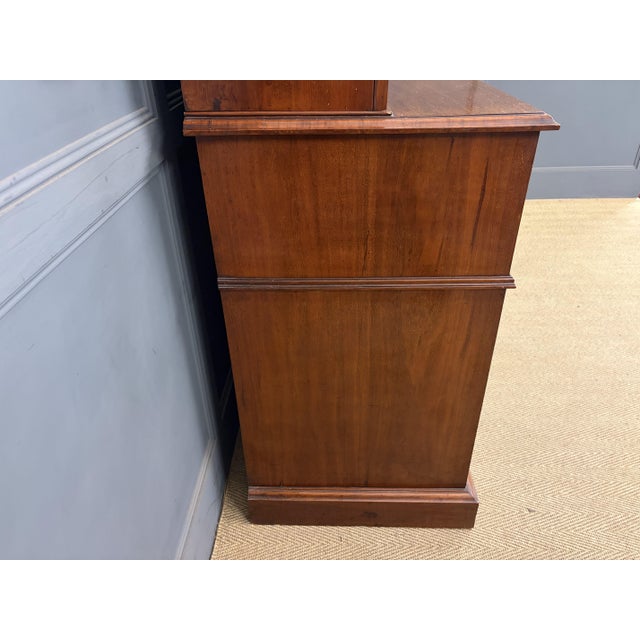 Victorian Carved Walnu Bookcase witht Secretaire, 1880 For Sale - Image 9 of 18