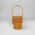 1960s Mid-Century Modern Italian Round Rattan Umbrella Stand with Handle, 1960s For Sale - Image 5 of 18
