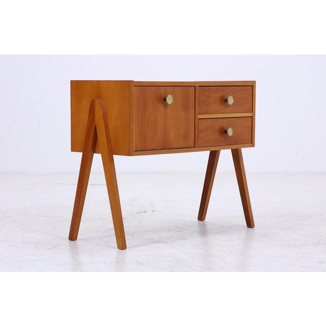 Vintage Teak Bedside Table with Flap and Drawers, 1960s For Sale - Image 14 of 16