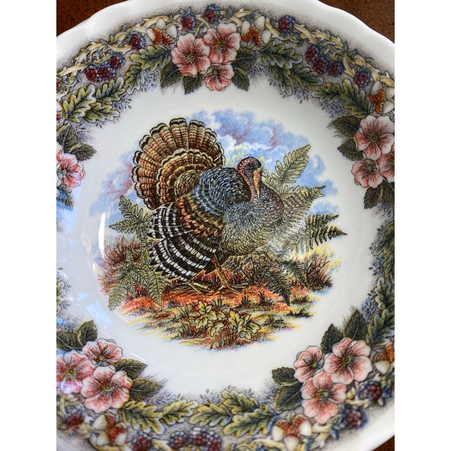 2 Churchill Thanksgiving 6 3/8” Coupe Cereal Bowls, made in Columbia, no chips, cracks, or raising, excellent pre-loved...