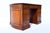 English English Knee Hole Desk With Tooled Leather Top Rounded Bowed Sides For Sale - Image 3 of 12