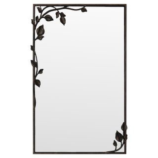 Warm Black Graceful Leaf Mirror Wall Mirror For Sale