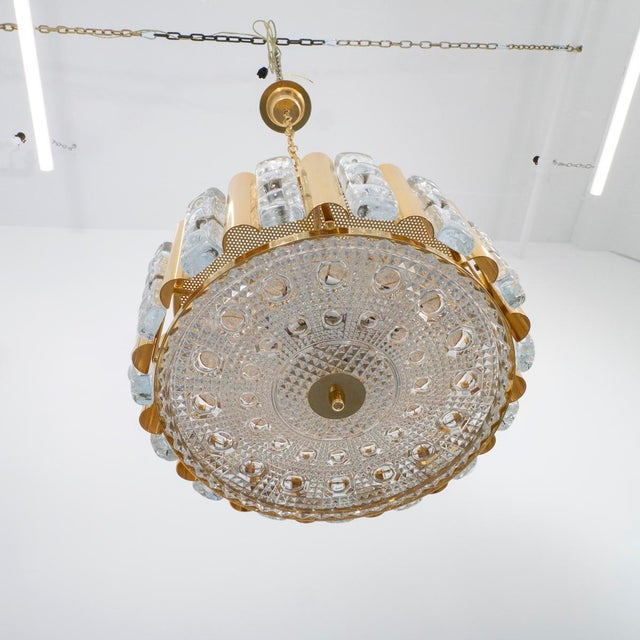 Brass and molded glass pendant by Carl Fagerlund For Sale - Image 10 of 10