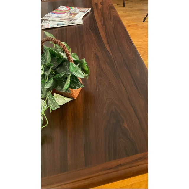 Brown Scandinavian Large Rosewood Coffee Table by Brode Blindheim for Sykkylven, Norway - C.60s For Sale - Image 8 of 12