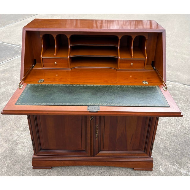 Vintage English Mahogany Secretary Desk For Sale - Image 4 of 10