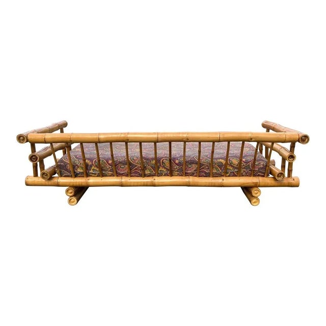 George Nakashima 1970s Monumental Vintage Boho Elephant Bamboo Sofa For Sale - Image 4 of 5