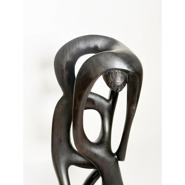 Modernist Wooden Sculpture, France, 1980s For Sale - Image 4 of 12
