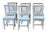Four Swedish Side Chairs, White With Blue Accents, 19th Century For Sale - Image 6 of 6