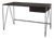 Large Black Desk with Natural Linoleum Drawer from &New For Sale