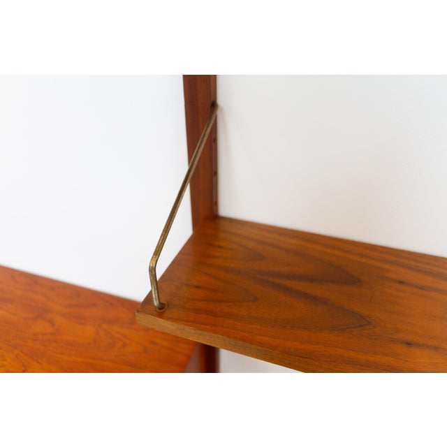 Danish Modern Three-Bay Modular Teak Wall Unit by Poul Cadovius for Cado, 1950s For Sale - Image 13 of 18