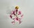 Vintage Italian Murano Style Hand-Painted Pink Floral Pendant Light, Romantic Glass Blossom Chandelier, Dramatic Ceiling Shadow Display For Sale - Image 15 of 17