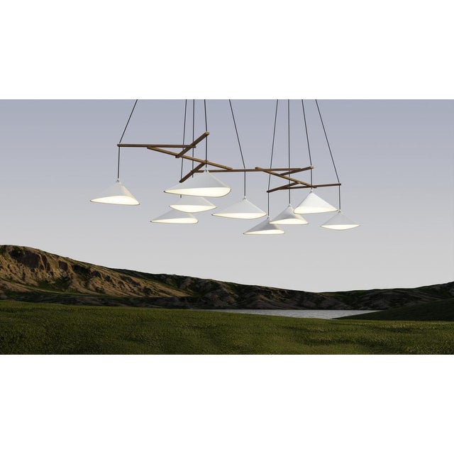 Contemporary Emily Hanging Lamp with Metal Shade from Moss For Sale - Image 3 of 11