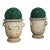 Pair of Vintage French Cement Planters With Looped Handles, Circa 1970s For Sale