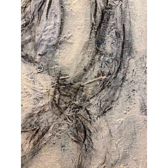 Vintage Mid-Century Modern Abstract Oil Painting For Sale - Image 9 of 16
