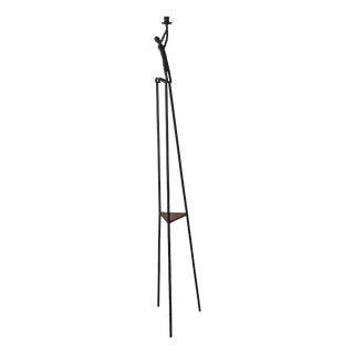 Iron and Bronze Candlestick by Alberto Giacometti, 1970s For Sale